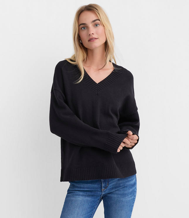 Slouchy V-Neck Sweater