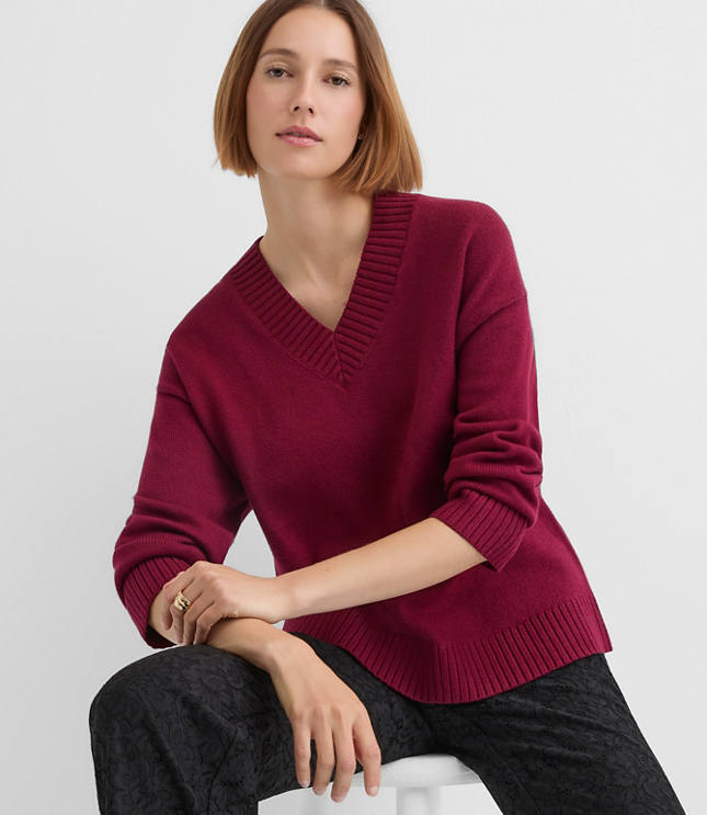 Slouchy V-Neck Sweater