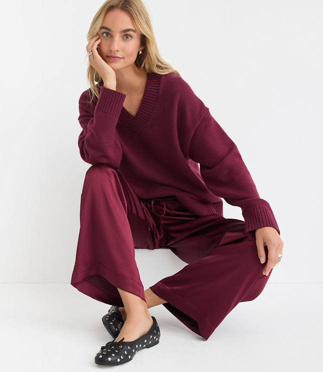 Slouchy V-Neck Sweater