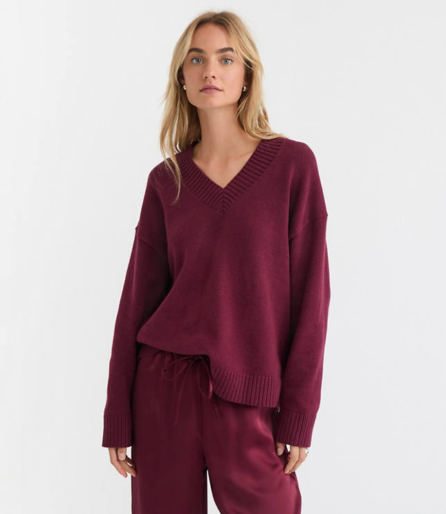 Slouchy V-Neck Sweater