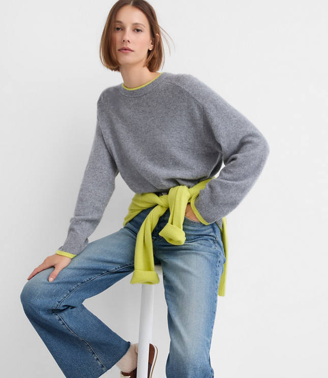 Tipped Oversized Cashmere Sweater