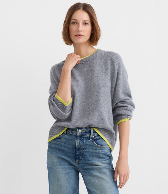 Tipped Oversized Cashmere Sweater