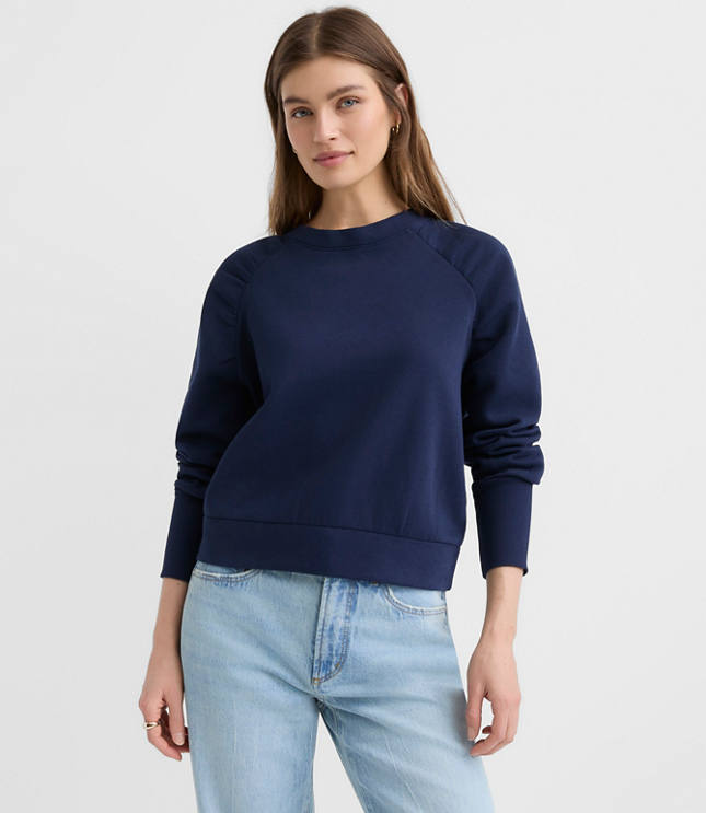 Shirred Shoulder Sweatshirt
