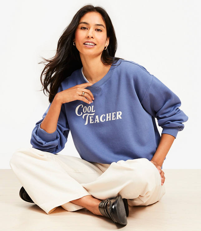 Petite Cool Teacher Sweatshirt