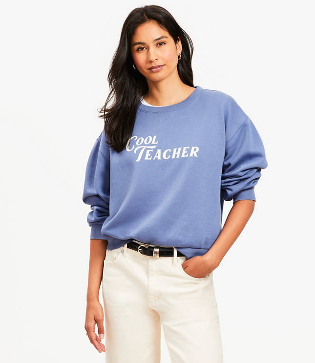 Petite Cool Teacher Sweatshirt