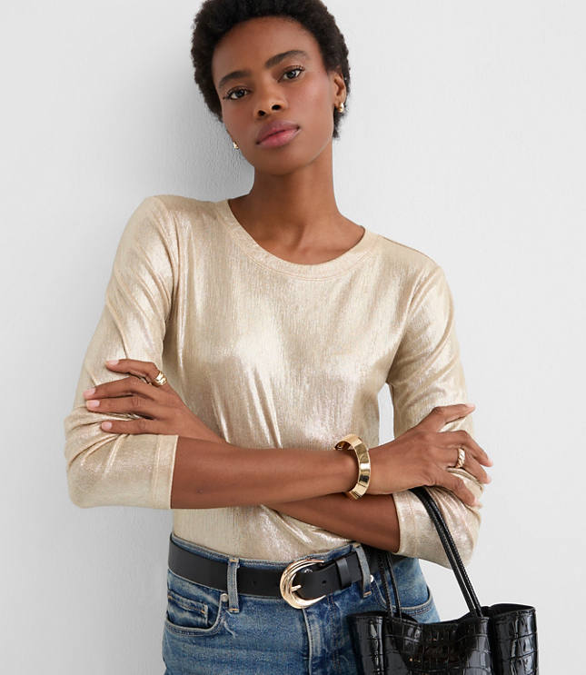 Foil Long Sleeve Everyday Tee