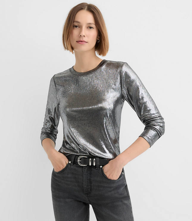 Foil Long Sleeve Everyday Tee