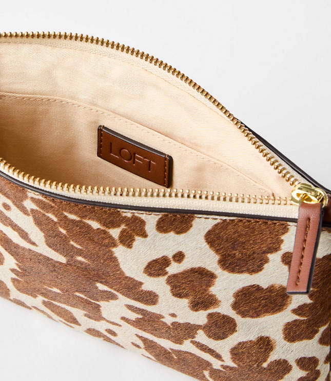 Spotted Haircalf Zip Pouch