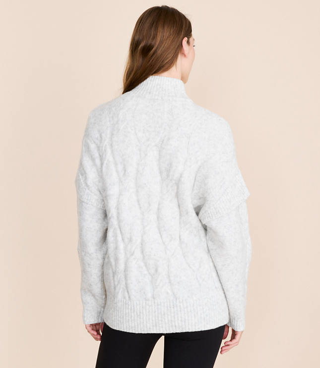 Petite Lou & Grey Oversized Cable Coatigan
