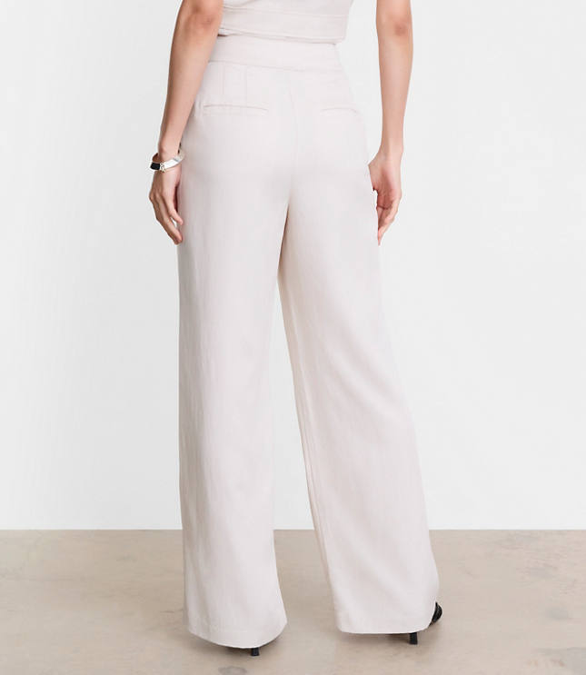 LOFT Versa Pure Spun Pleated Wide Leg Pants