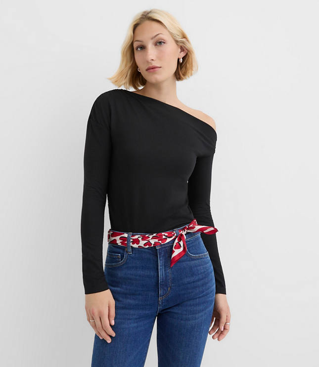 Asymmetrical Off The Shoulder Top