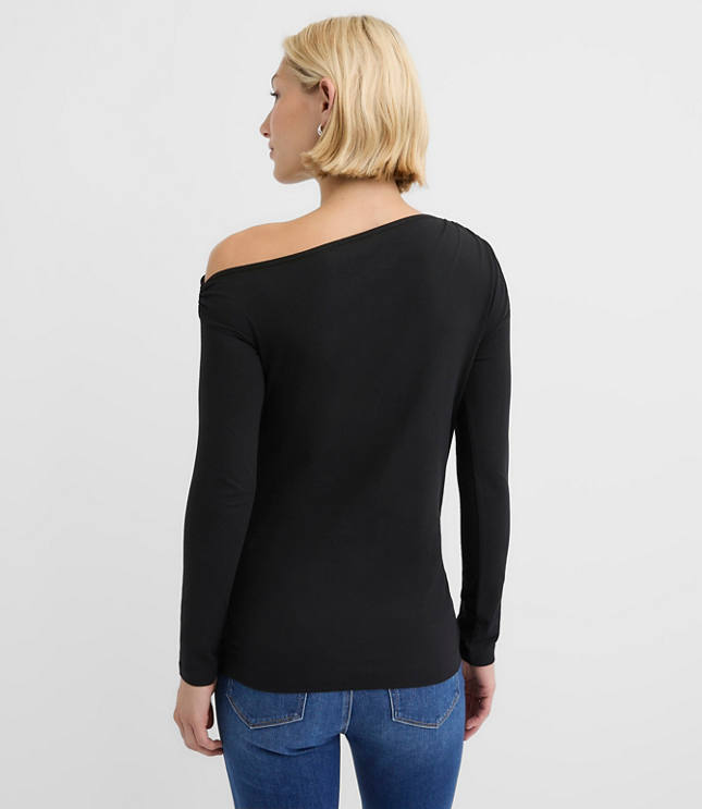Asymmetrical Off The Shoulder Top