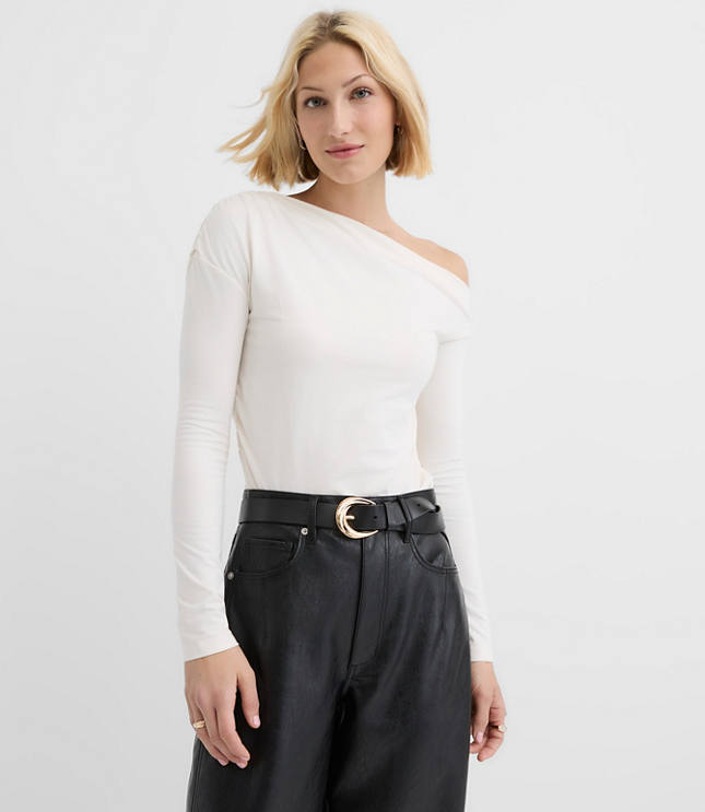 Asymmetrical Off The Shoulder Top