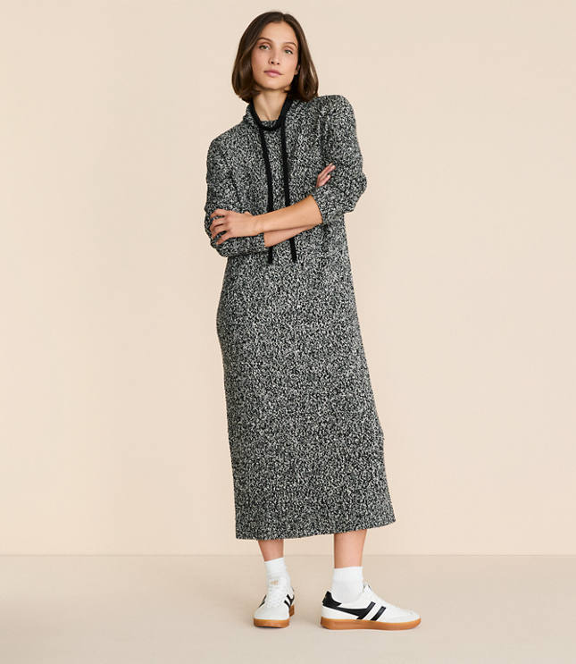 Petite Lou & Grey Colorblock Drawstring Neck Maxi Sweater Dress