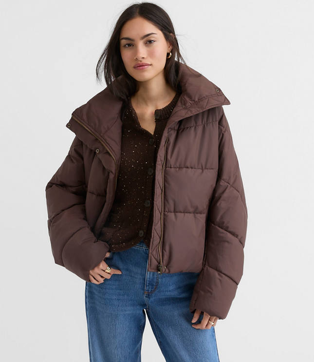 Cocoon Sleeve Puffer Jacket