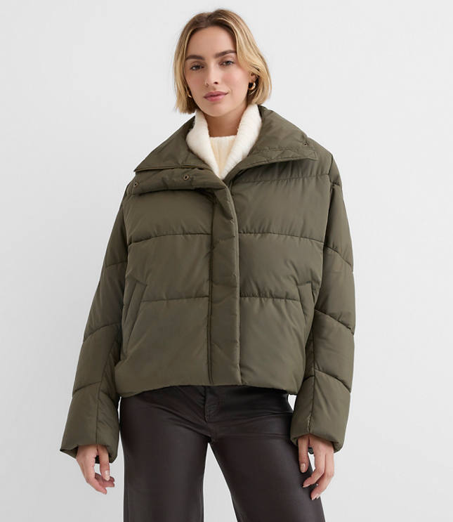 Cocoon Sleeve Puffer Jacket