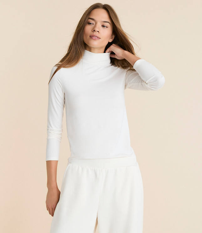 Lou & Grey Essential Modal Turtleneck Top