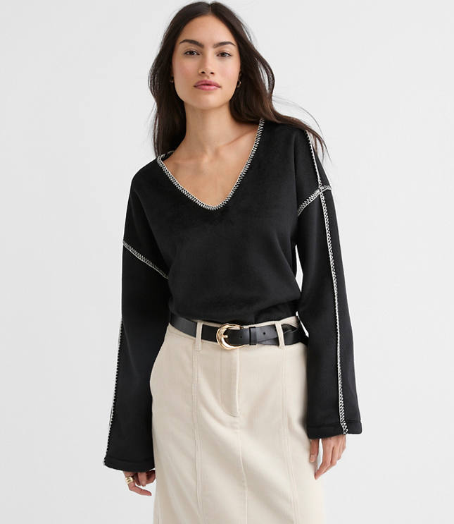 Whipstitch Fleece Top