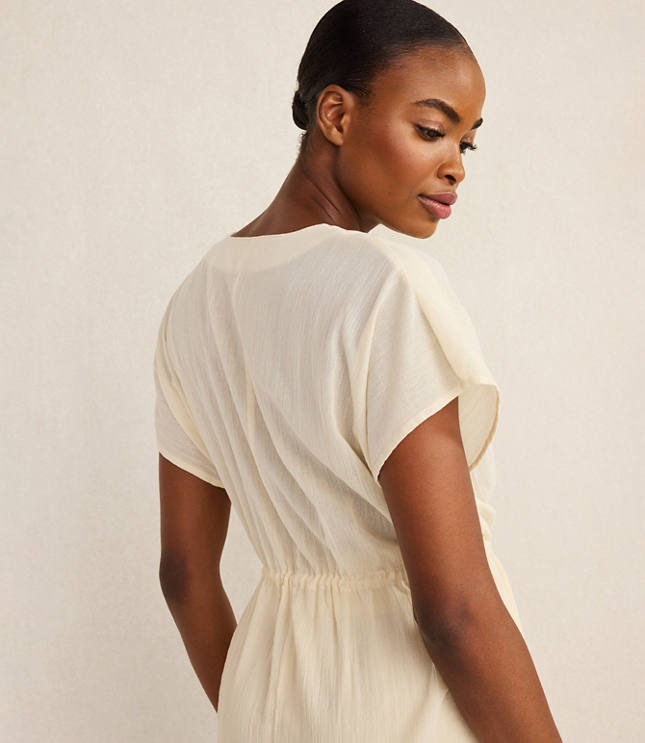 Haven Well Within Organic Cotton Crinkle Gauze Flutter Sleeve Top