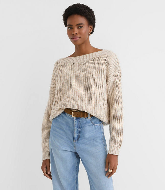 Marled Chunky Ribbed Sweater