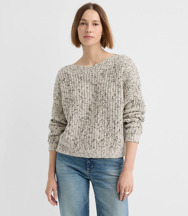 Marled Chunky Ribbed Sweater
