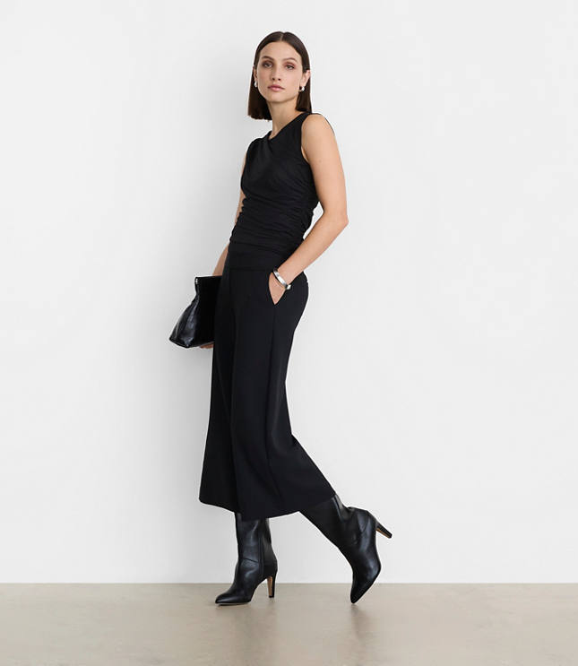 LOFT Versa Mesh Ruched Tank Top