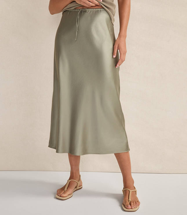 Haven Well Within Flowy Drawstring Midi Skirt