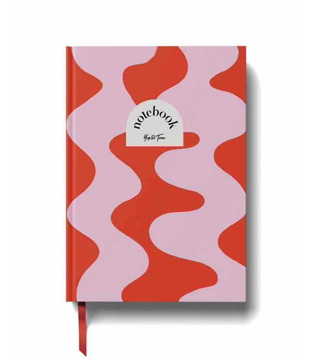 Yop & Tom Red Ripple Notebook