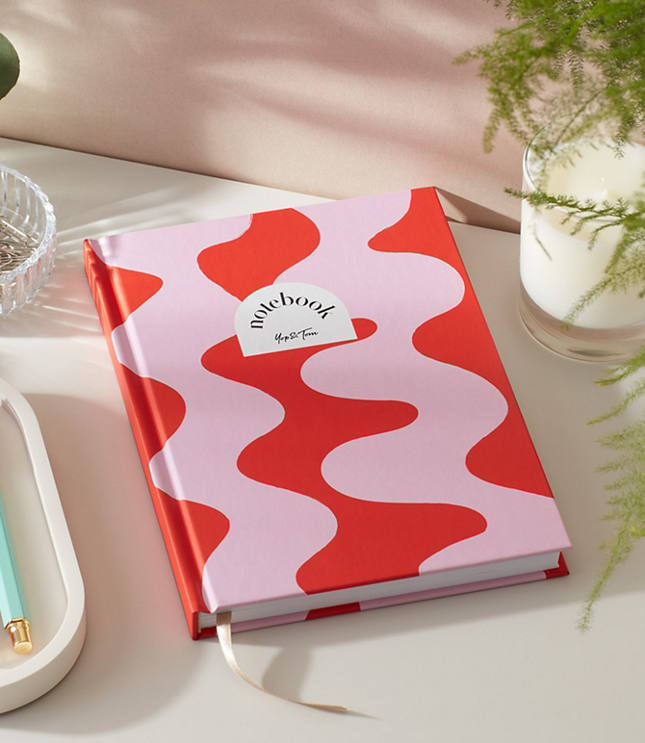 Yop & Tom Red Ripple Notebook