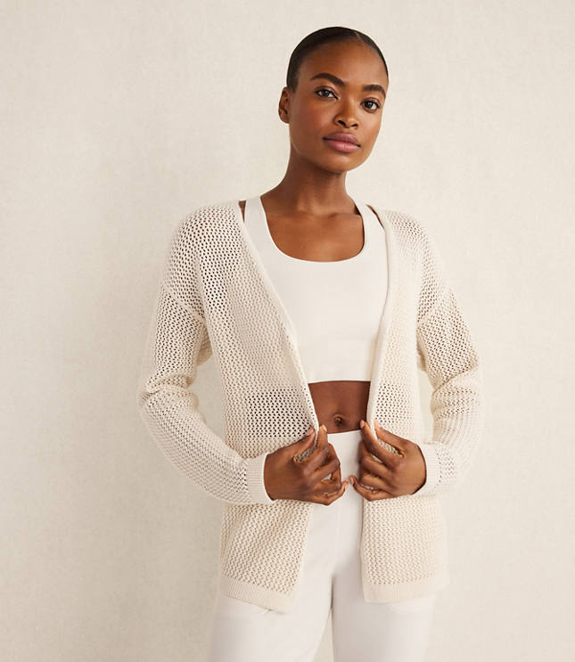 Haven Well Within Organic Cotton Open Stitch Relaxed Cardigan