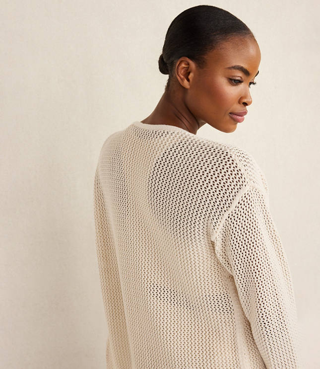 Haven Well Within Organic Cotton Open Stitch Relaxed Cardigan - Main Image