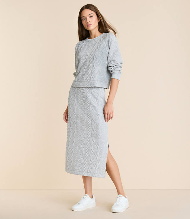 Petite Lou & Grey Alpine Quilted Midi Pocket Skirt