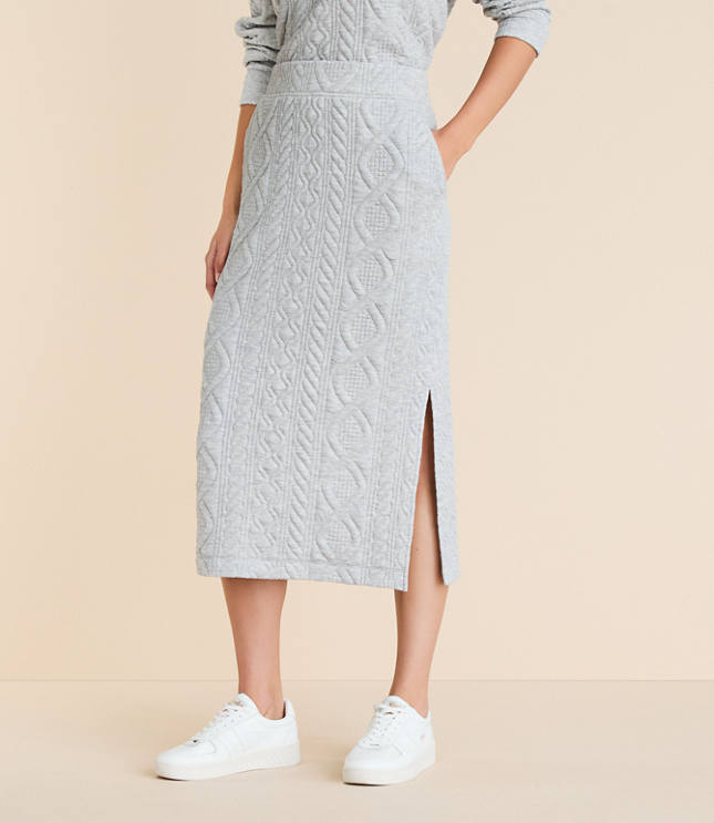 Petite Lou & Grey Alpine Quilted Midi Pocket Skirt
