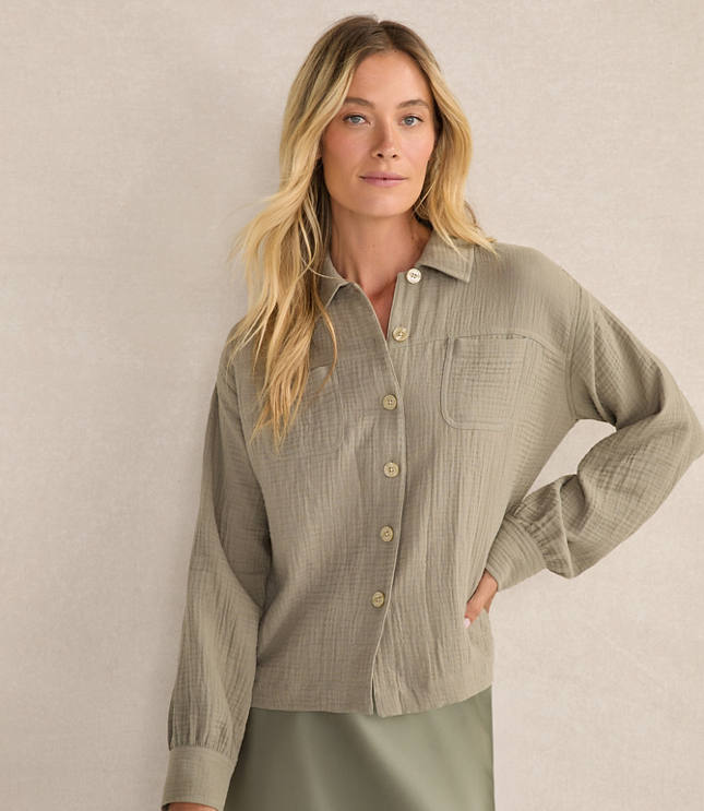 Loft Haven Well Within Organic Cotton Gauze Jacket