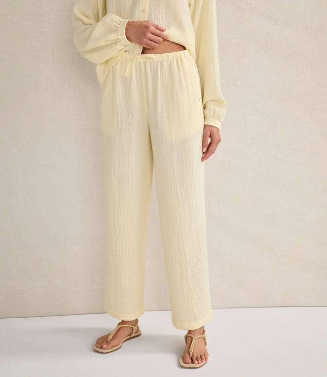 Haven Well Within Organic Cotton Gauze Straight Leg Pants