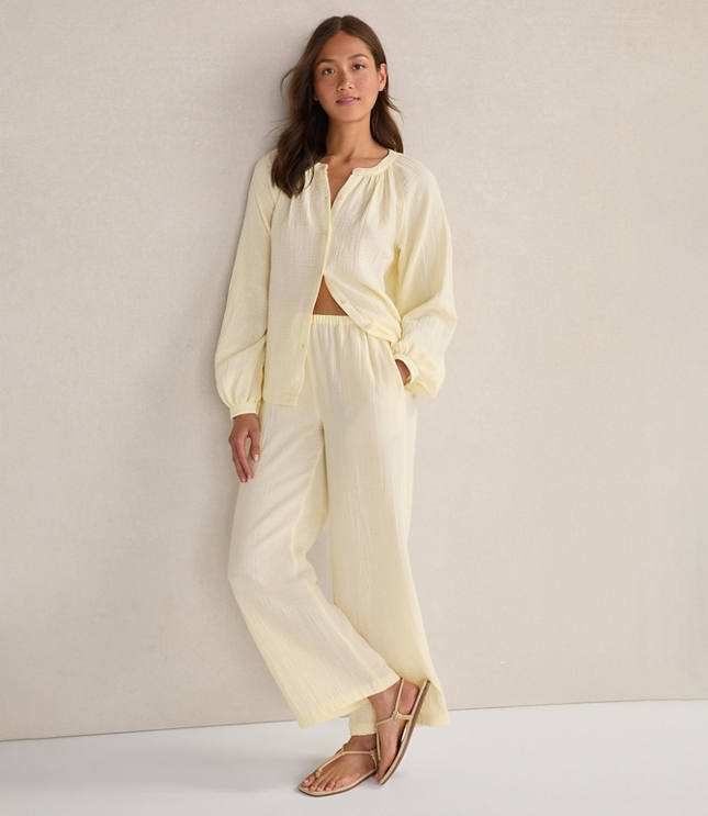 Haven Well Within Organic Cotton Gauze Straight Leg Pants