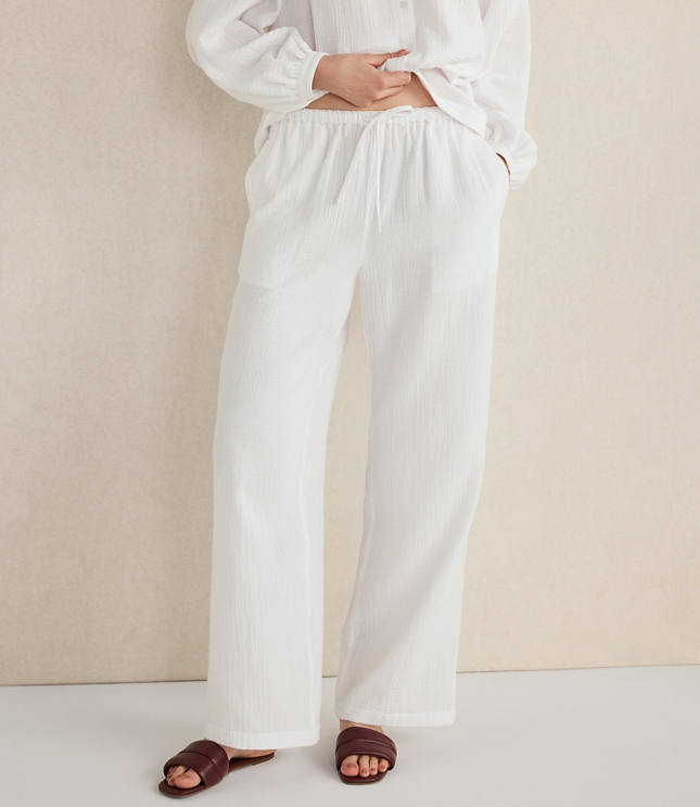 Haven Well Within Organic Cotton Gauze Straight Leg Pants