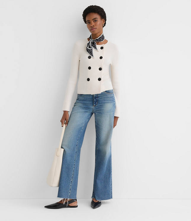 Cuffed Double Breasted Cardigan