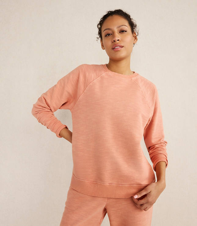 Haven Well Within Organic Cotton Slub Terry Raglan Crewneck