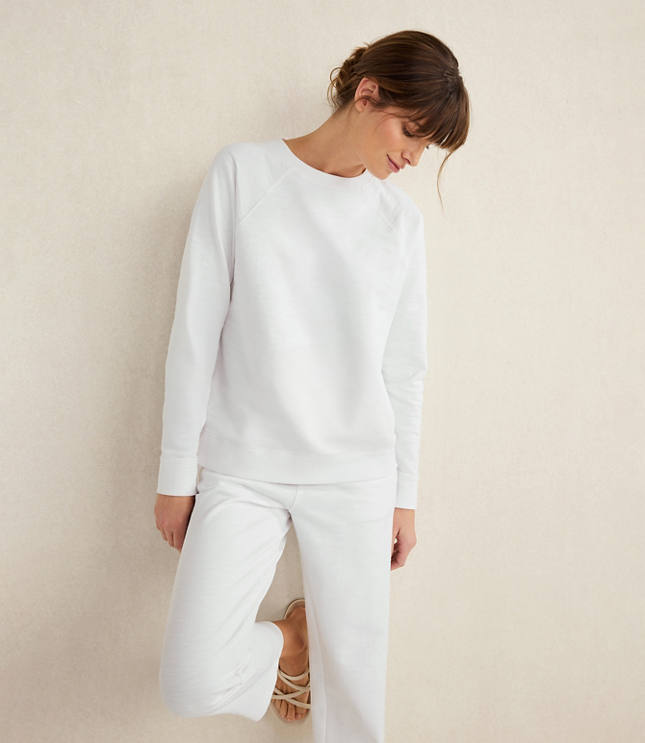 Haven Well Within Organic Cotton Slub Terry Raglan Crewneck