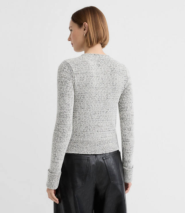 Boucle Cuffed Double Breasted Cardigan