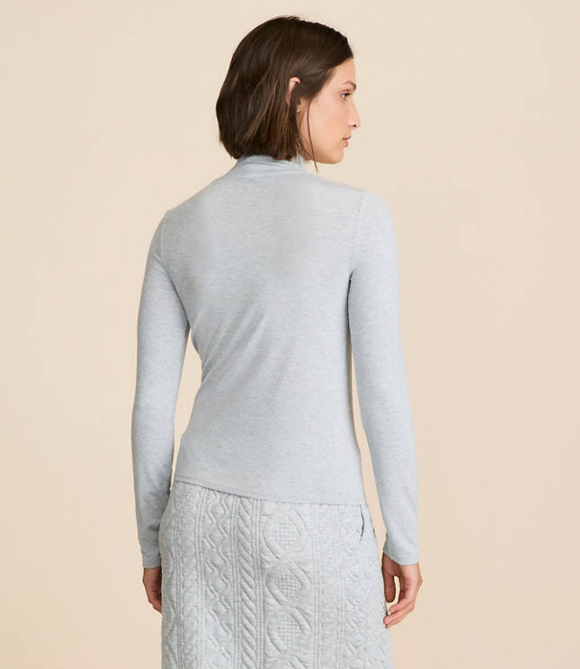 Lou & Grey Heathered Essential Modal Turtleneck Top