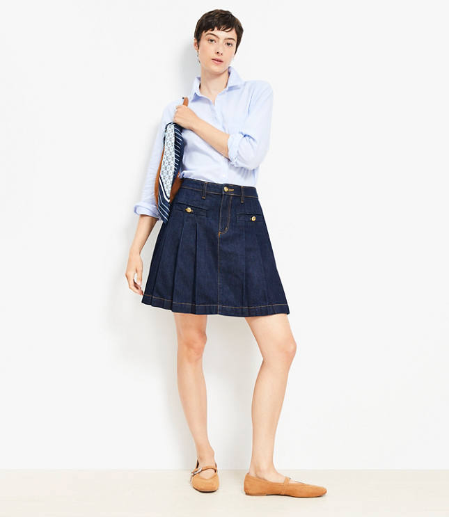 Petite End On End Poplin Everyday Relaxed Pocket Shirt