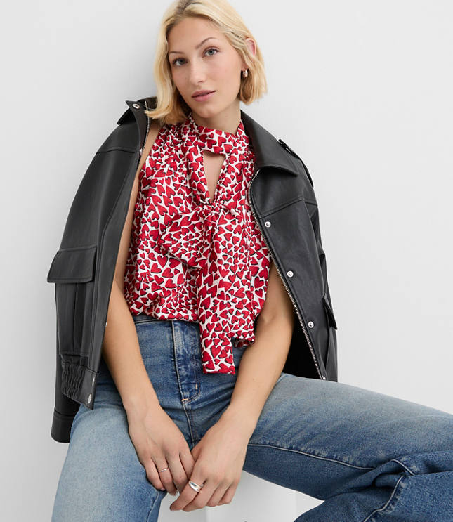 Heart Tie Neck Halter Top