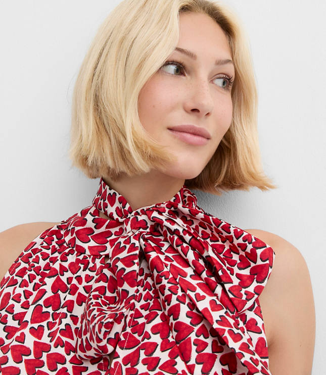 Heart Tie Neck Halter Top