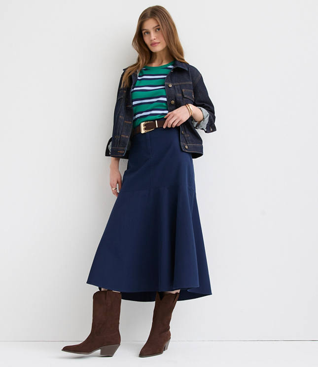 Trumpet Midi Pocket Skirt