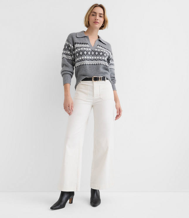 Petite Palmer Wide Leg Pants in Stretch Velvet