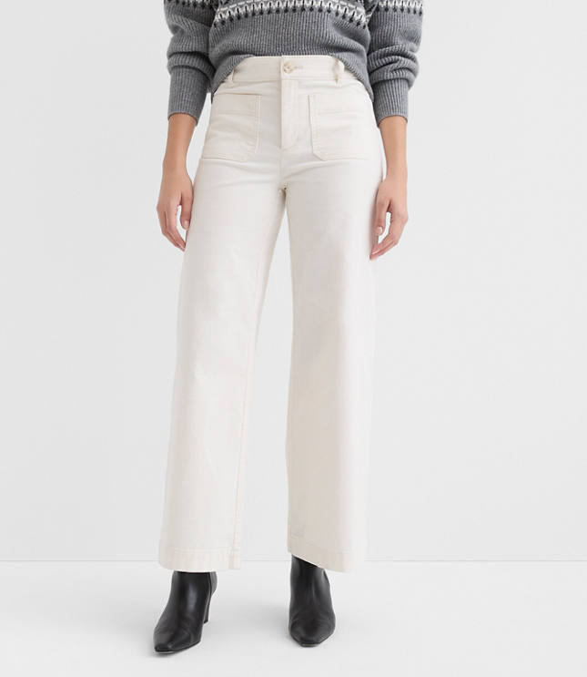 Petite Palmer Wide Leg Pants in Stretch Velvet