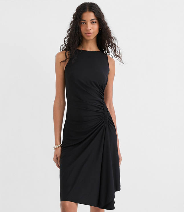 Ruched Halter Mini Dress