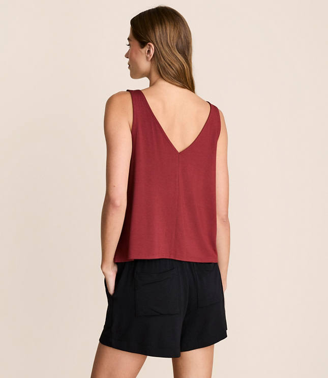 Lou & Grey Essential Modal Tie Keyhole Tank Top